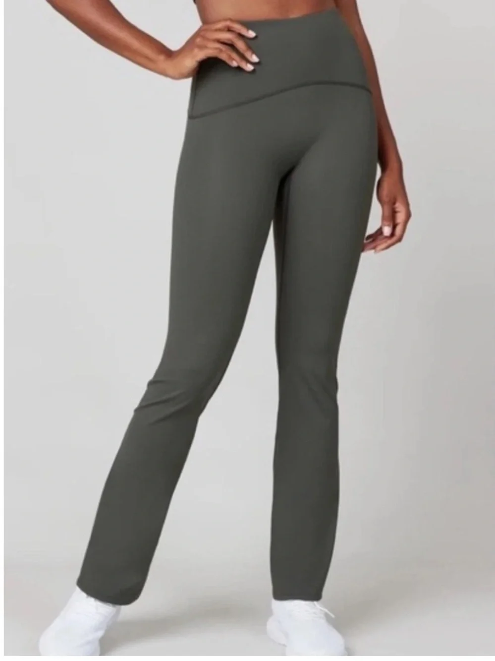 Spanx SPANXshape Booty Boost Flare Pant Leggings Wide Leg Stretch Green